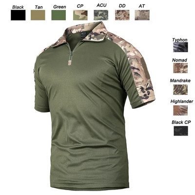 În aer liber Pădure Vânătoare Trage US Battle Dress Uniformă Tactică BDU Îmbrăcăminte de luptă Camuflaj Tricou