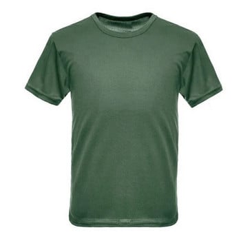 Еластична тениска с кръгло деколте, дишаща тениска с къс ръкав, тактическо бельо, бързосъхнеща многоцветна опция