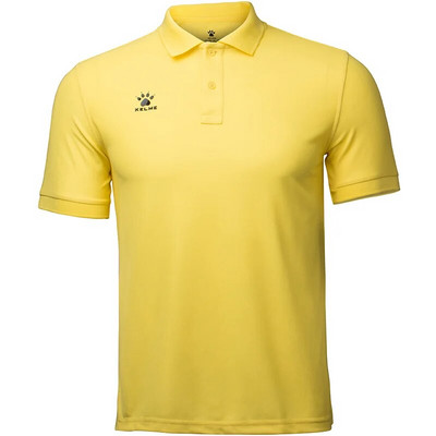 KELME Tricou polo de antrenament pentru bărbați Cămăși din bumbac pentru alergare de vară Topuri casual cu mânecă scurtă Polo pentru bărbați K15F117