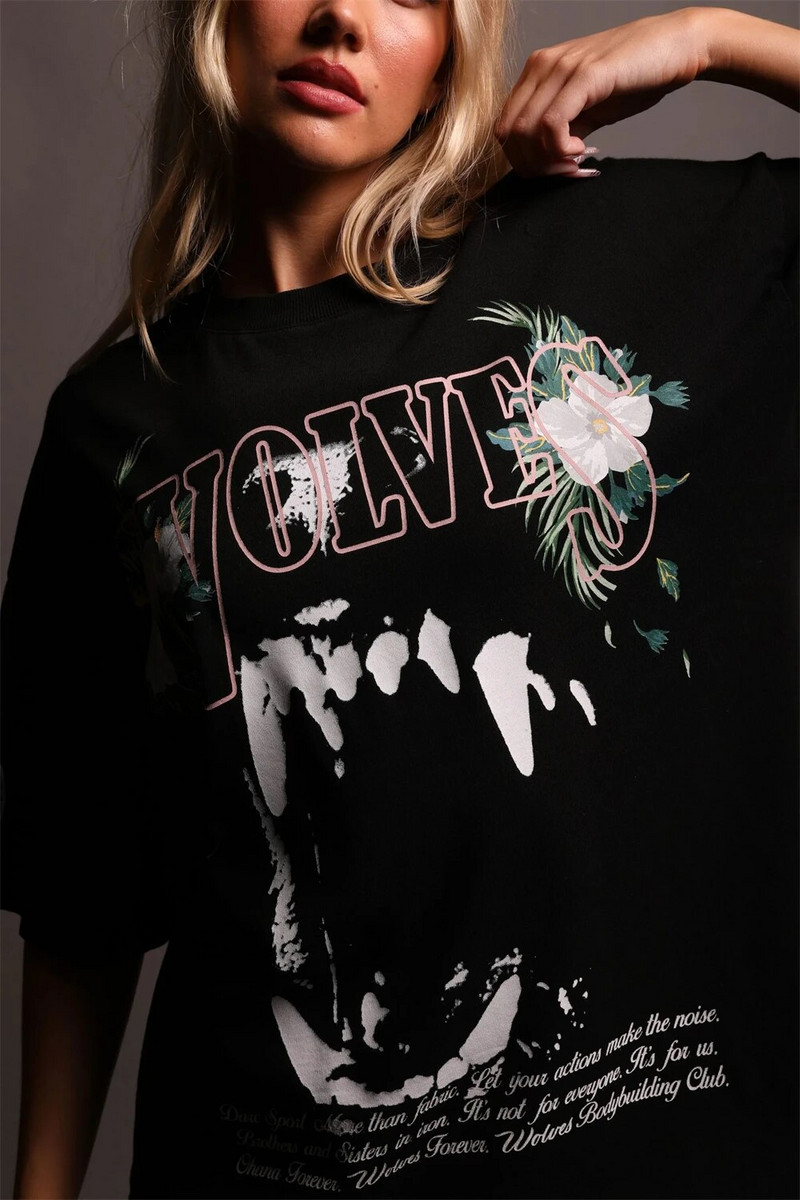 VLCI SHE Tričko s potlačou lebky a kvetov pre ženy, hip hop, streetwear tričká, letné bavlnené tričká, unisex tričká s krátkym rukávom