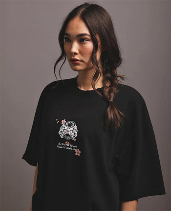 WOLVES SHE Flower print Βαμβακερά γραφικά μπλουζάκια Γυναικεία χιπ χοπ casual streetwear μπλουζάκια καλοκαιρινά vintage μπλουζάκια για ζευγάρια