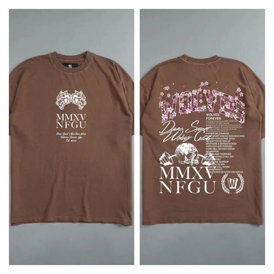 WOLVES SHE Flower print Βαμβακερά γραφικά μπλουζάκια Γυναικεία χιπ χοπ casual streetwear μπλουζάκια καλοκαιρινά vintage μπλουζάκια για ζευγάρια