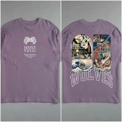 WOLVES SHE Flower print Βαμβακερά γραφικά μπλουζάκια Γυναικεία χιπ χοπ casual streetwear μπλουζάκια καλοκαιρινά vintage μπλουζάκια για ζευγάρια