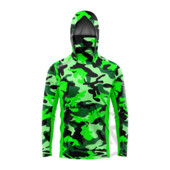 Fluor Camo Maska Hoodies Krekli, kas piemēroti makšķerēšanai, medībām kāpšanai, kempingam, pārgājienam, āra saules aizsardzībai, elpojošs apģērbs
