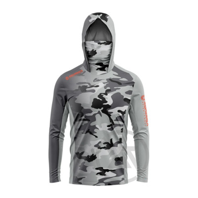 Fluor Camo Maska Hoodies Krekli, kas piemēroti makšķerēšanai, medībām kāpšanai, kempingam, pārgājienam, āra saules aizsardzībai, elpojošs apģērbs