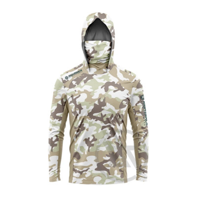 Fluor Camo Maska Hoodies Krekli, kas piemēroti makšķerēšanai, medībām kāpšanai, kempingam, pārgājienam, āra saules aizsardzībai, elpojošs apģērbs