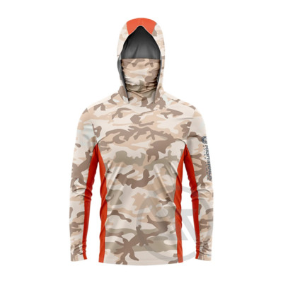 Fluor Camo Maska Hoodies Krekli, kas piemēroti makšķerēšanai, medībām kāpšanai, kempingam, pārgājienam, āra saules aizsardzībai, elpojošs apģērbs