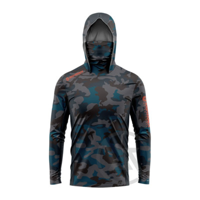 Fluor Camo Maska Hoodies Krekli, kas piemēroti makšķerēšanai, medībām kāpšanai, kempingam, pārgājienam, āra saules aizsardzībai, elpojošs apģērbs