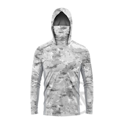 Fluor Camo Maska Hoodies Krekli, kas piemēroti makšķerēšanai, medībām kāpšanai, kempingam, pārgājienam, āra saules aizsardzībai, elpojošs apģērbs