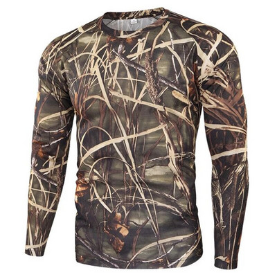 Taktiskais militārais krekls Vīriešu ātri nožūst āra pārgājieni maskēšanās T-krekli Cīņas Sports Kempings Medības Makšķerēšanas velosipēds Apģērbs