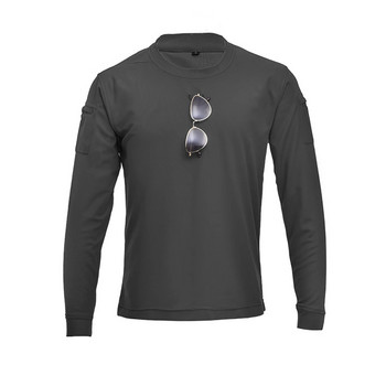 Ανδρικές τσέπες με μακρύ μανίκι O λαιμός, χαλαρές τσέπες πουλόβερ με λεπτή εφαρμογή Stretch μπλουζάκια