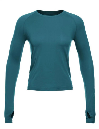 CRZ YOGA rudens žiemos moteriški besiūliai briaunoti treniruočių marškinėliai ilgomis rankovėmis Greitai džiūstantys sporto salės sportiniai viršutiniai marškinėliai, kvėpuojantys bėgimo marškinėliai