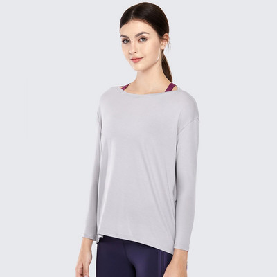 SYROKAN Γυναικεία casual μακρυμάνικη μπλούζα Pima Cotton Workout Sports Boat Lack Top