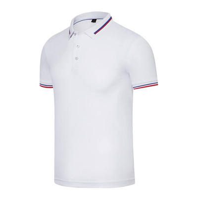 Tricou polo de afaceri cu guler jacquard pe două fețe Polo de antrenament pentru bărbați 180 g Tricou cu mânecă scurtă cu rever cu mărgele fin rotit