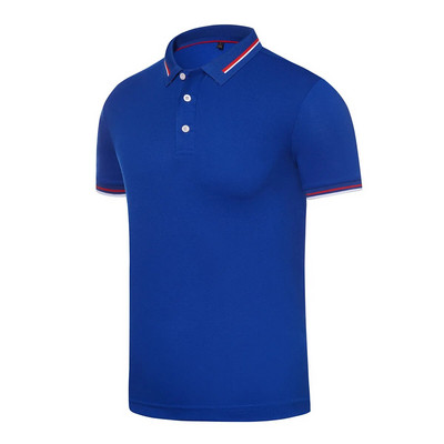 Tricou polo de afaceri cu guler jacquard pe două fețe Polo de antrenament pentru bărbați 180 g Tricou cu mânecă scurtă cu rever cu mărgele fin rotit