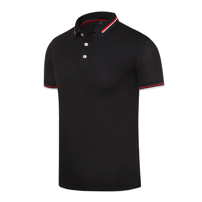 Tricou polo de afaceri cu guler jacquard pe două fețe Polo de antrenament pentru bărbați 180 g Tricou cu mânecă scurtă cu rever cu mărgele fin rotit