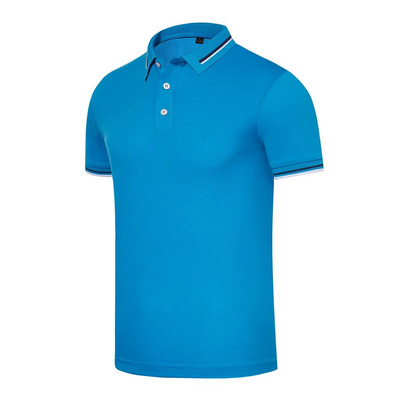 Tricou polo de afaceri cu guler jacquard pe două fețe Polo de antrenament pentru bărbați 180 g Tricou cu mânecă scurtă cu rever cu mărgele fin rotit
