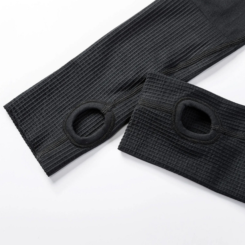 Dámske športové bežecké tričko s dlhým rukávom SYROKAN, bezšvové, voľnočasové