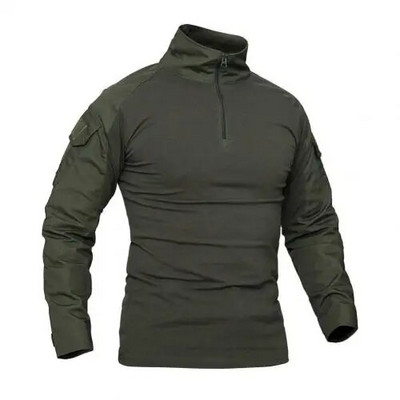 2021, cămașă de luptă pentru bărbați, uniformă de top, cămăși de luptă de camuflaj Airsoft, cămașă cu mânecă lungă de asalt rapid, grevă de luptă