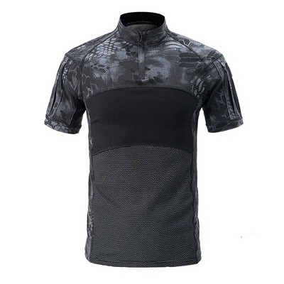 Cămașă tactică Camo Camo pentru bărbați de vară Cămașă militară de luptă Cămașă de camping cu uscare rapidă Cămașă de alpinism Cămașă de vânătoare pentru drumeții Cămașă de pescuit pentru bărbați