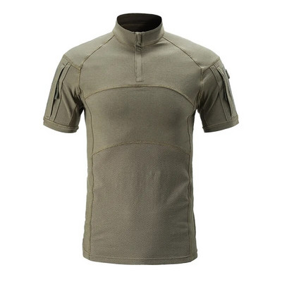 Cămașă tactică Camo Camo pentru bărbați de vară Cămașă militară de luptă Cămașă de camping cu uscare rapidă Cămașă de alpinism Cămașă de vânătoare pentru drumeții Cămașă de pescuit pentru bărbați