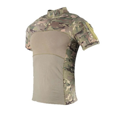 Cămașă tactică Camo Camo pentru bărbați de vară Cămașă militară de luptă Cămașă de camping cu uscare rapidă Cămașă de alpinism Cămașă de vânătoare pentru drumeții Cămașă de pescuit pentru bărbați