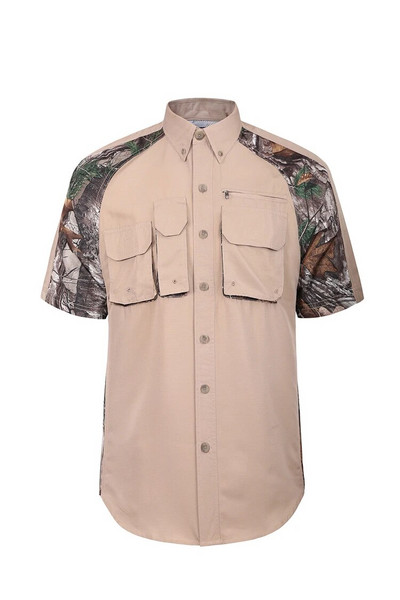 2022 Мъжки ловни ризи Мъжки ловни ризи с къс ръкав Туристическа риза на открито Бързосъхнеща САЩ Размер M-XL