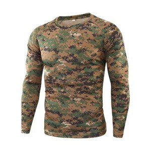 Nou tricou tactic militar de camuflaj pentru bărbați, respirabil, uscare rapidă, luptă cu mânecă completă, tricou pentru bărbați