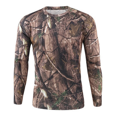 Nou tricou tactic militar de camuflaj pentru bărbați, respirabil, uscare rapidă, luptă cu mânecă completă, tricou pentru bărbați