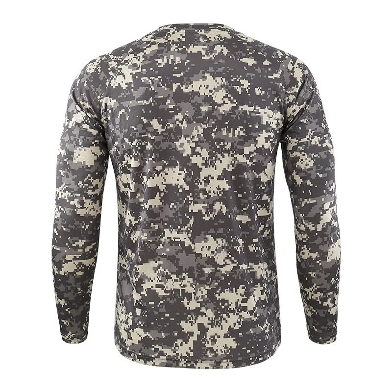 Νέο μπλουζάκι Tactical Military Military Camouflage Ane Breathable Quick Dry Combat Combat Full Sleeve Outwear T-shirt για άνδρες