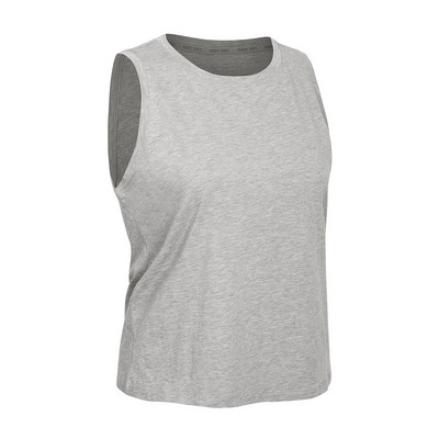 SYROKAN Dámske tričko s volánom, bavlnené bez rukávov, voľné tielka, cvičebné tričká na jogu, športové tričká, ležérne voľné tričká