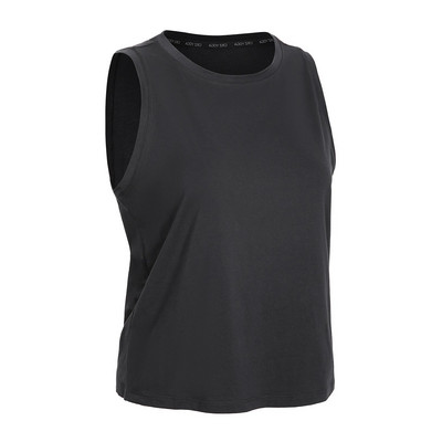 SYROKAN Dámske tričko s volánom, bavlnené bez rukávov, voľné tielka, cvičebné tričká na jogu, športové tričká, ležérne voľné tričká