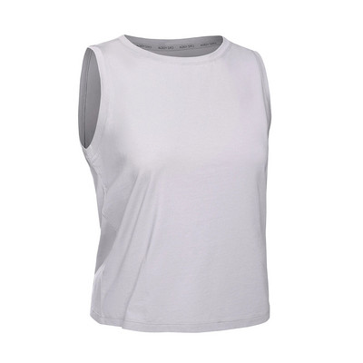 SYROKAN Dámske tričko s volánom, bavlnené bez rukávov, voľné tielka, cvičebné tričká na jogu, športové tričká, ležérne voľné tričká