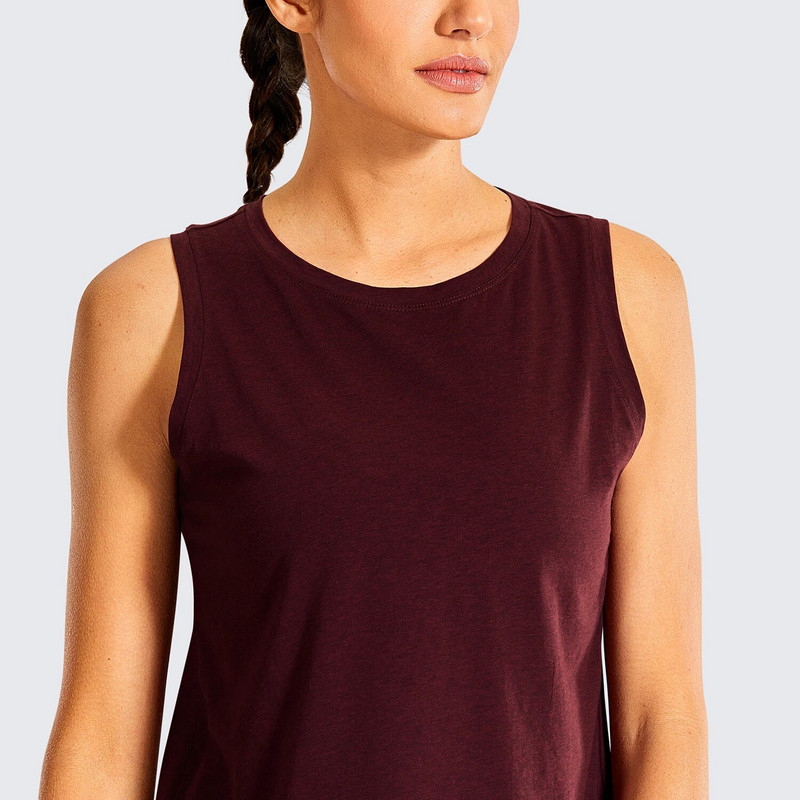 SYROKAN Dámske tričko s volánom, bavlnené bez rukávov, voľné tielka, cvičebné tričká na jogu, športové tričká, ležérne voľné tričká