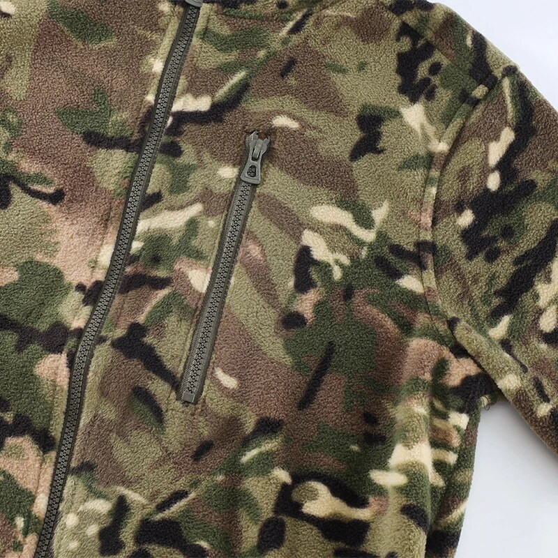 ESDY vilnas jaka stāvapkakle Ziemas abpusēja vilnas jaka iekšējais oderējums silts darbs āra Camo taktiski mēteļi vīriešiem