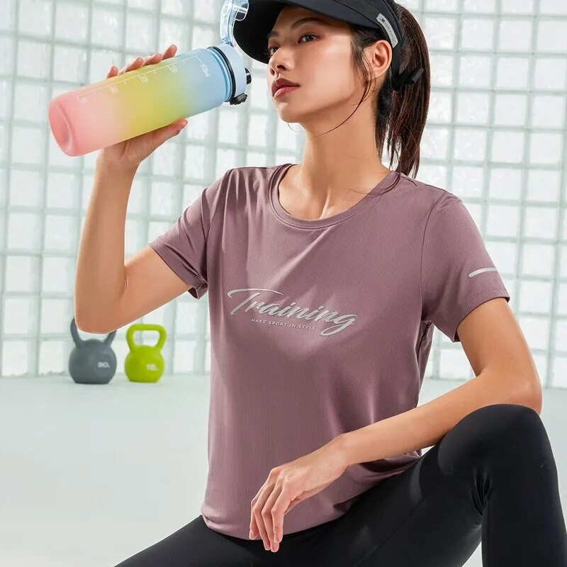 Dámske krátke tričko Xtep, pohodlné, priedušné, s krátkym rukávom, ležérne bavlnené, športové topy, 877228010198