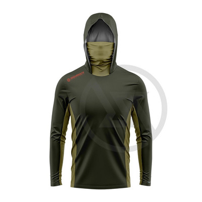 Solid Color Mask Hoodies Shirts Suitable For Fishing Hunting Climbing Camping Hiking Outdoor Sun Protection Breathable Clothing