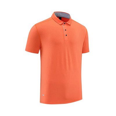 Tricou polo sport fitness pentru bărbați, culoare uni, tricou cu decolteu în V, respirabil, cu uscare rapidă, din poliester, cu mânecă scurtă, tricou pentru îmbrăcăminte de golf