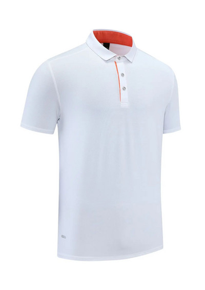 Tricou polo sport fitness pentru bărbați, culoare uni, tricou cu decolteu în V, respirabil, cu uscare rapidă, din poliester, cu mânecă scurtă, tricou pentru îmbrăcăminte de golf