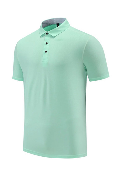 Tricou polo sport fitness pentru bărbați, culoare uni, tricou cu decolteu în V, respirabil, cu uscare rapidă, din poliester, cu mânecă scurtă, tricou pentru îmbrăcăminte de golf