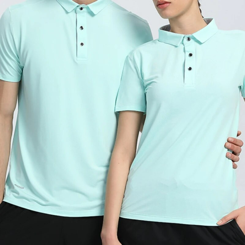 Meeste spordispordi polosärk ühevärviline hingav V-kaelusega T-särk Kiirelt kuivav polüester lühikeste varrukatega golfirõivaste T-särk