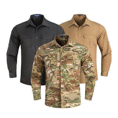 Ανδρικό πουκάμισο Quick Dry Tactical μακρυμάνικο πουκάμισο αναρρίχησης Ανδρικό πουκάμισο ψαρέματος Quick Dry Hunting Στρατιωτικό πουκάμισο Combat Ρούχα στρατού