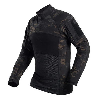 Meeste Camo armee lahingusärk pikkade varrukatega sõjasärgid Quick Dry Tactical kalapüügisärk Matkasärk Meeste jahiriided