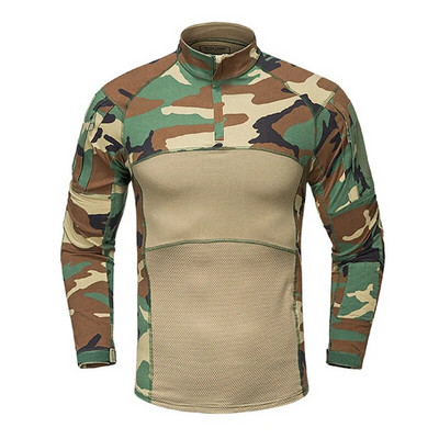 Meeste Camo armee lahingusärk pikkade varrukatega sõjasärgid Quick Dry Tactical kalapüügisärk Matkasärk Meeste jahiriided