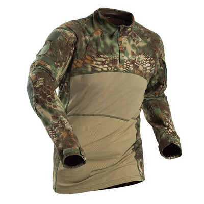 Meeste Camo armee lahingusärk pikkade varrukatega sõjasärgid Quick Dry Tactical kalapüügisärk Matkasärk Meeste jahiriided