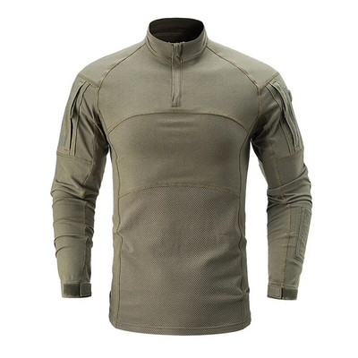 Meeste Camo armee lahingusärk pikkade varrukatega sõjasärgid Quick Dry Tactical kalapüügisärk Matkasärk Meeste jahiriided