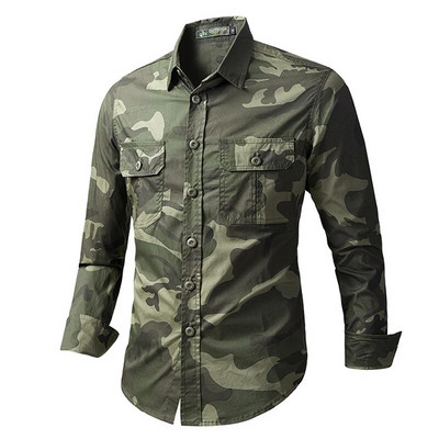 Мъжки камуфлажни ловни ризи Бързосъхнеща бойна тактическа риза Мъжка карго военна риза Работна риболовна къмпинг риза Мъжки ловни дрехи