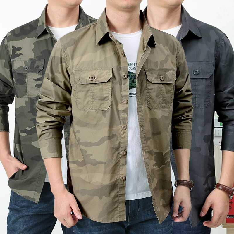 Vyriški Camo medžiokliniai marškinėliai Greitai džiūstantys koviniai taktiniai marškinėliai Vyriški krovininiai kariniai marškinėliai Darbo žvejybai stovyklavimo marškinėliai Vyro medžiokliniai drabužiai