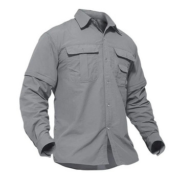 Ανδρικά πουκάμισα Tactical EKLENTSON Summer Quick Dry Convertible πουκάμισα μακρυμάνικα ελαφριά πουκάμισα ταξιδιού πεζοπορίας για κάμπινγκ