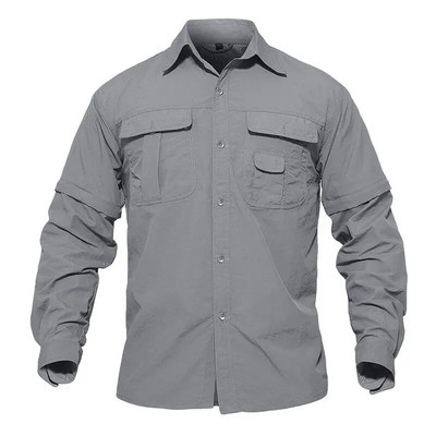 Ανδρικά πουκάμισα Tactical EKLENTSON Summer Quick Dry Convertible πουκάμισα μακρυμάνικα ελαφριά πουκάμισα ταξιδιού πεζοπορίας για κάμπινγκ